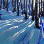 “Winter Park Trees”, acrylic on canvas, painted with Edy, 2010.